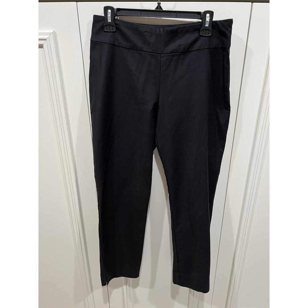 Nic + Zoe Women's Black Dress Pants Size‎ 8 Side Zip Minimalist Career Office